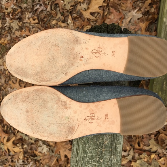 Cole Haan Denim Gold Tassel Loafers 7 1/2 B - Picture 4 of 6